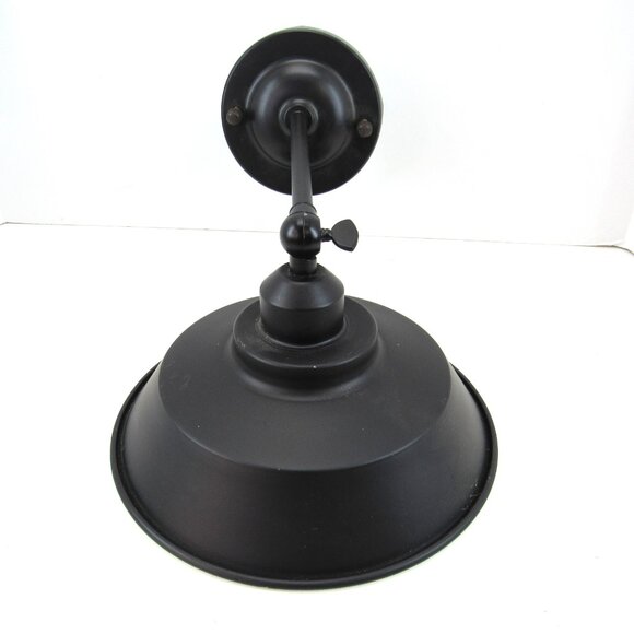 Retro Black Sconce Straight or L Shape Matte Black 9" Across by 5 1/2" Tall - Picture 4 of 9